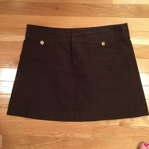 Lilly Pulitzer Dark Brown Corduroy A-Line Mini